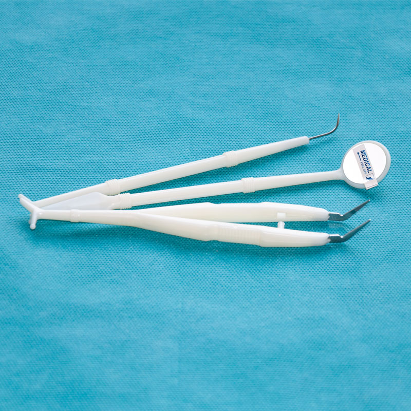 3 en 1 Kit d'examen dentaire jetable Kit d'instruments dentaires à usage dentaire