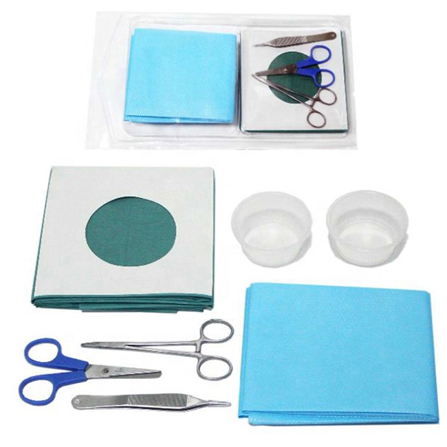 Pack de procédure de base jetable/ensemble de pansements médicaux jetables pour csection chirurgicale