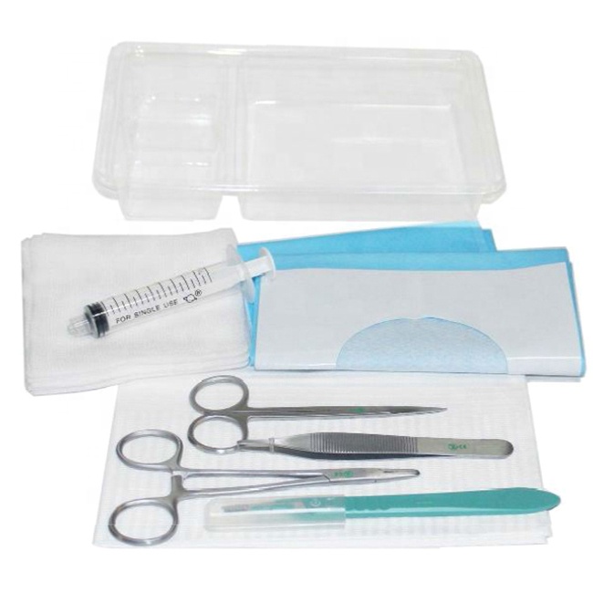 Kit de pansement médical jetable Kit chirurgical mineur Kit de pansement médical jetable Kit chirurgical mineur