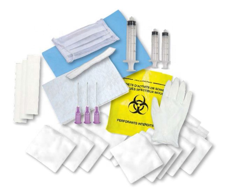 Ensemble de pansements jetables Procédure médicale Kit de soins des plaies Pack de perfusion