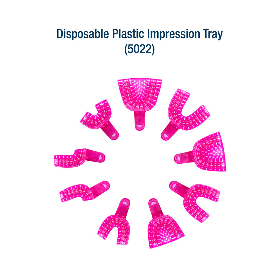 Plastique de porte-empreinte en plastique dentaire de couleur blanche bleue Plastique de porte-empreinte en plastique dentaire de couleur blanche bleue