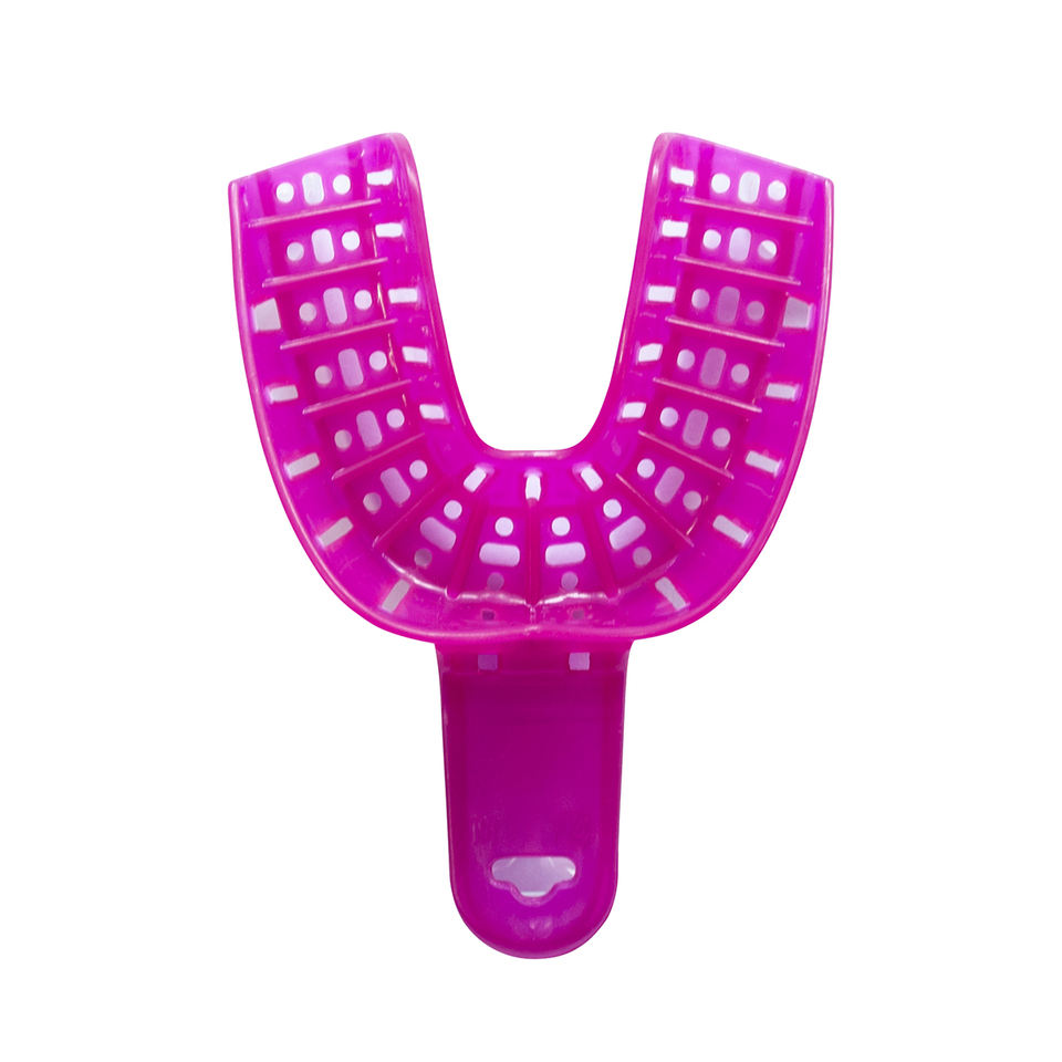 Plastique de porte-empreinte en plastique dentaire de couleur blanche bleue Plastique de porte-empreinte en plastique dentaire de couleur blanche bleue