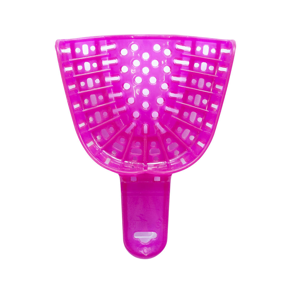 Plastique de porte-empreinte en plastique dentaire de couleur blanche bleue Plastique de porte-empreinte en plastique dentaire de couleur blanche bleue