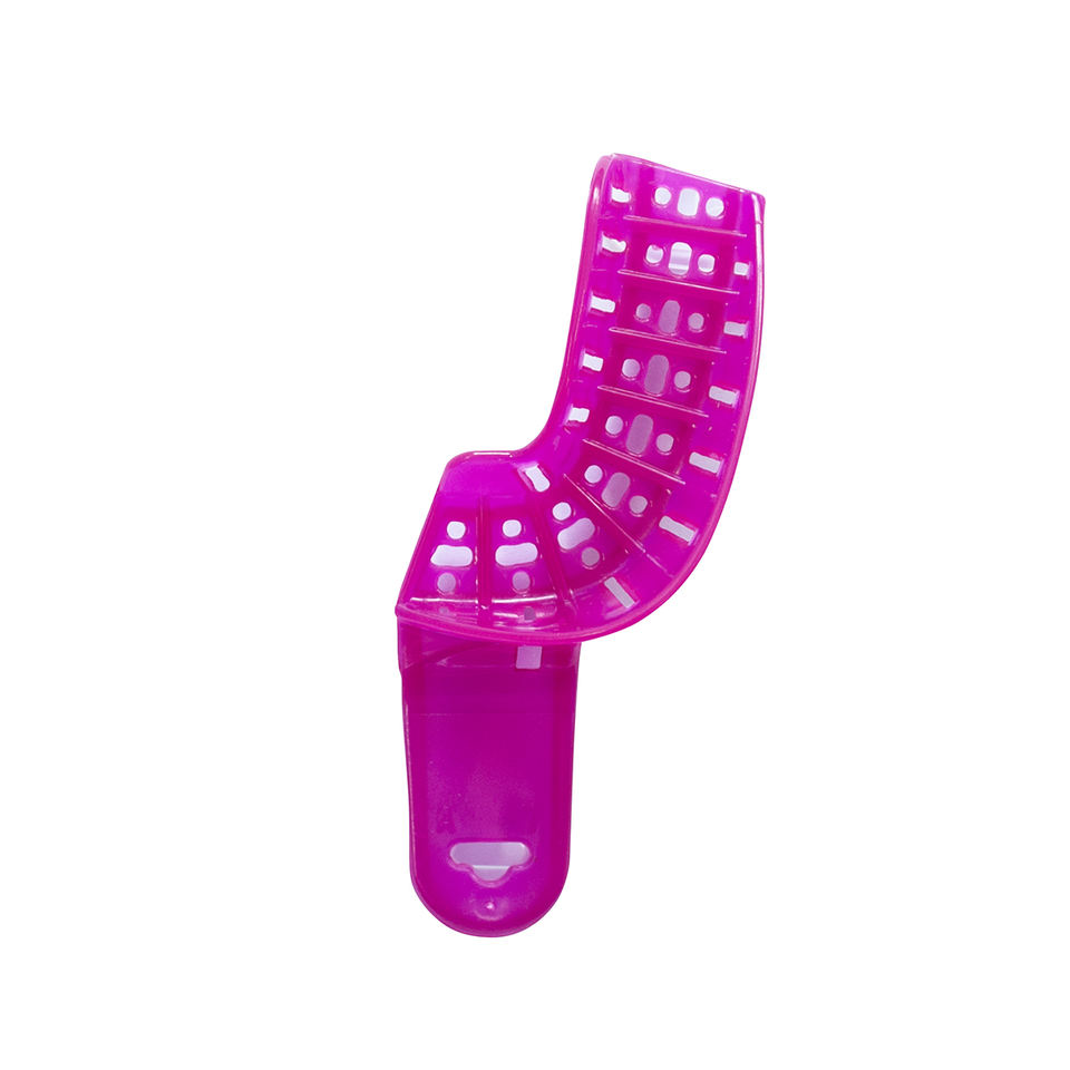 Plastique de porte-empreinte en plastique dentaire de couleur blanche bleue Plastique de porte-empreinte en plastique dentaire de couleur blanche bleue