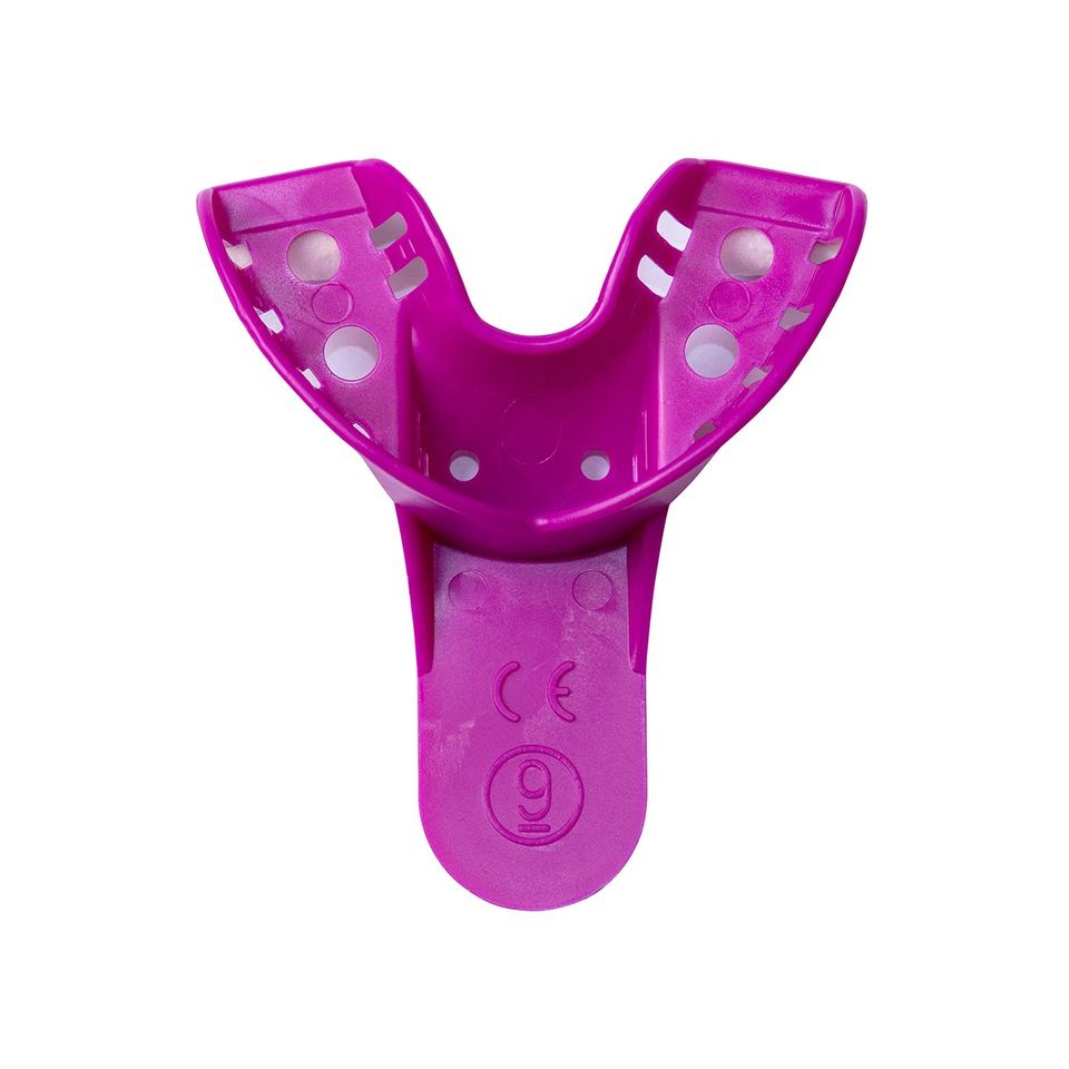 Porte-empreinte jetable porte-empreinte en plastique violet porte-empreinte dentaire Porte-empreinte jetable porte-empreinte en plastique violet porte-empreinte dentaire